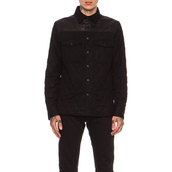 Rag & Bone Black Lumberjack Quilted Overshirt S - Picture 9 of 9